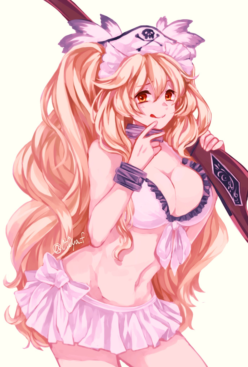 1girl, anne_bonny_(fate), anne_bonny_(swimsuit_archer)_(second_ascension)_(fate), artist_request, bikini, blonde_hair, breasts, collar