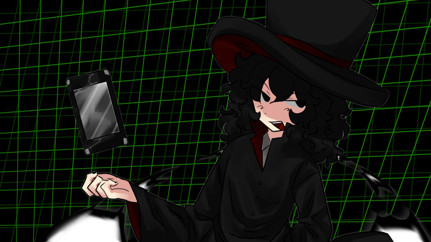 1boy, black_eyes, black_hair, black_hat, black_jacket, chiosu, daijin, emergency_everyday