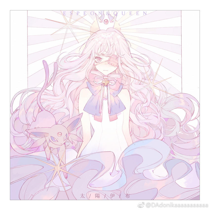 1girl, bare_arms, bare_shoulders, border, bow, bowtie, chinese_commentary, closed_mouth