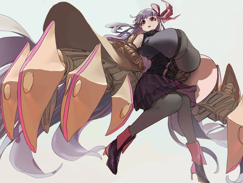 1girl, anmochi_mochi, black_pantyhose, boots, breasts, claws, collar, fate/extra