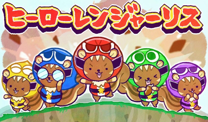 >_<, >_o, :3, acorn, adjusting_eyewear, animal, animal_focus, black_eyes