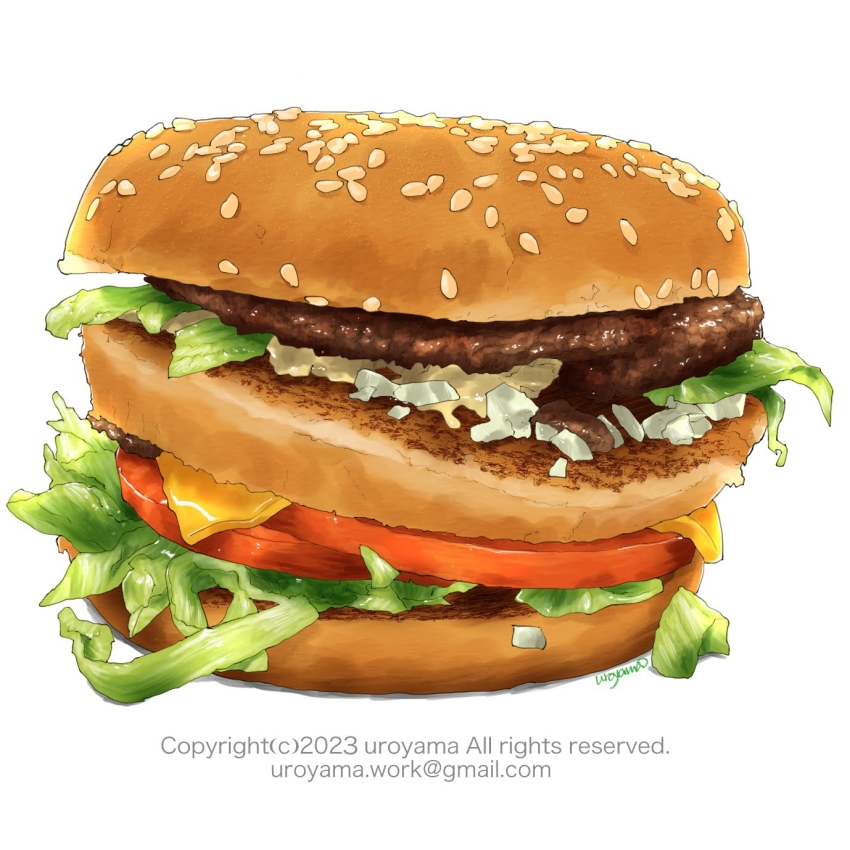 artist_name, big_mac, burger, cheese, copyright_notice, email_address, fast_food, food