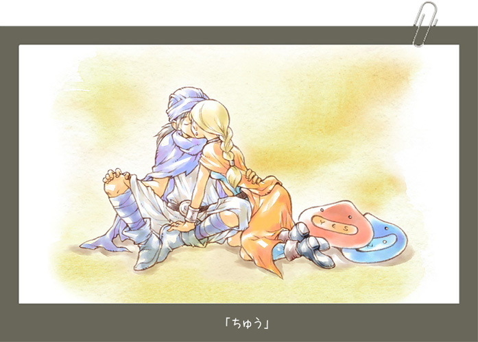 1boy, 1girl, bianca_(dq5), blonde_hair, blush, bracelet, braid, cape