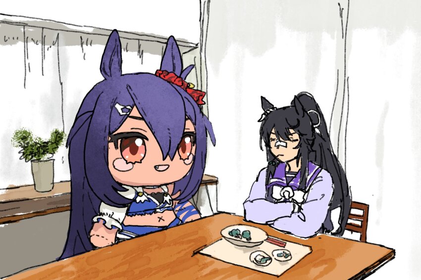 1girl, animal_ears, bandaid, bandaid_on_face, bandaid_on_nose, black_hair, bow, bowl