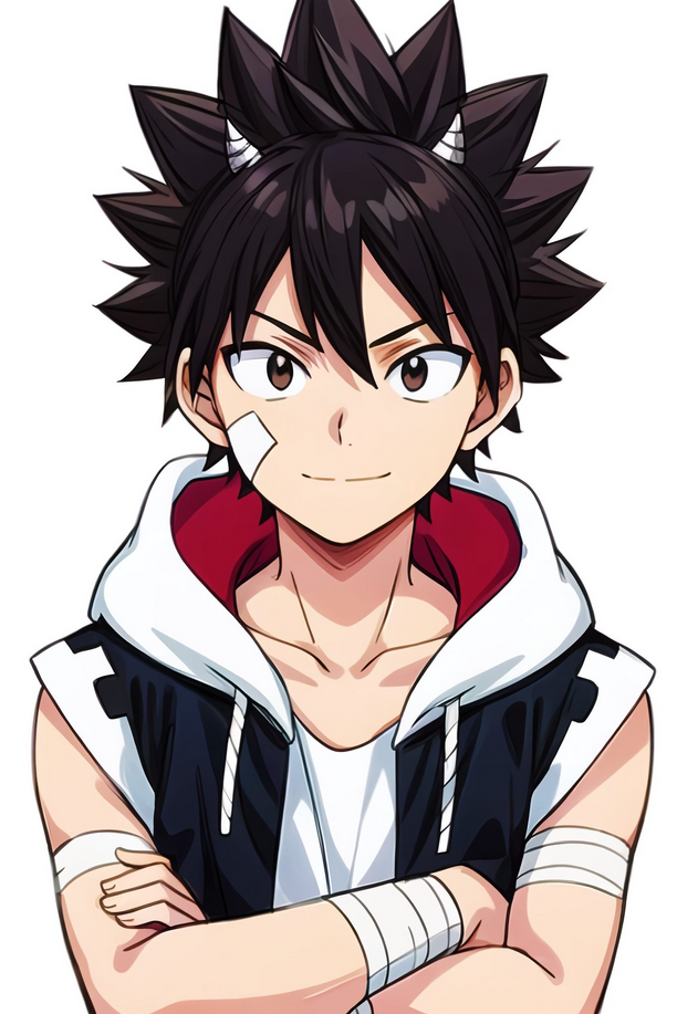 1boy, black_eyes, black_hair, male_focus, seth_(radiant), tagme, white_background