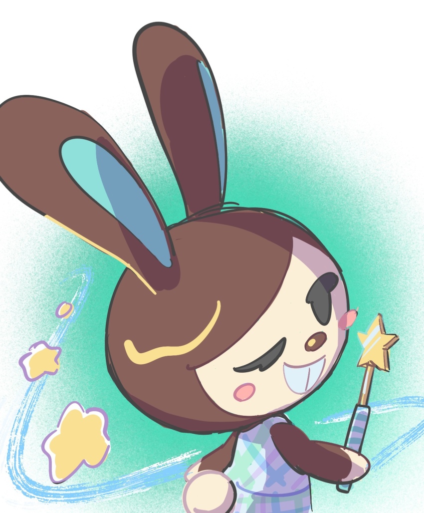 animal_crossing, animal_ears, blush_stickers, buck_teeth, carmen_(animal_crossing), chibikemo, highres, kopa_nishikida