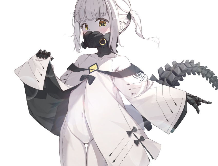 1girl, absurdres, black_tail, blue_archive, coat, cowboy_shot, ein_(blue_archive), female_focus