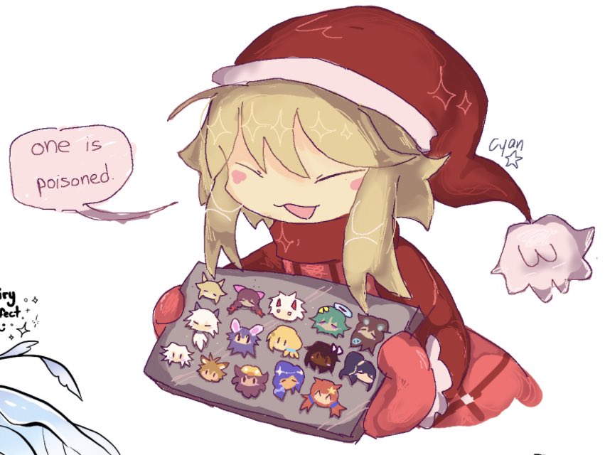 .flow, 6+girls, :3, alternate_color, alternate_costume, animal_ears, annotation_request, answered_prayers