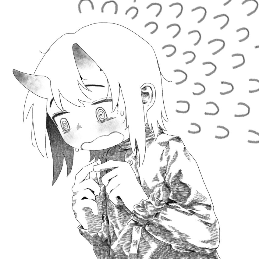 1girl, @_@, alternate_costume, bags_under_eyes, blush, commentary_request, dress, flustered