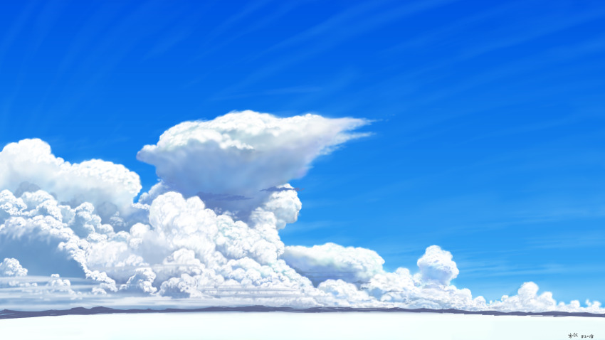 2018, blue_sky, cloud, commentary_request, cumulonimbus_calvus, cumulonimbus_cloud, cumulonimbus_incus, dated