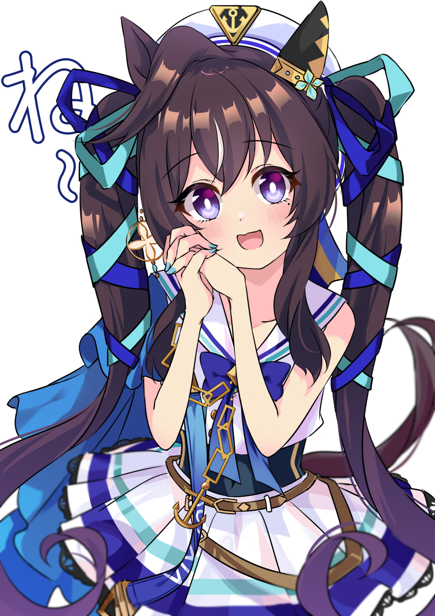 1girl, absurdres, animal_ears, belt, beret, black_hair, blush, collarbone