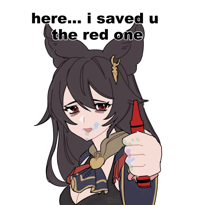 1girl, animal_ears, ascot, bags_under_eyes, black_hair, black_shirt, breasts, cleavage