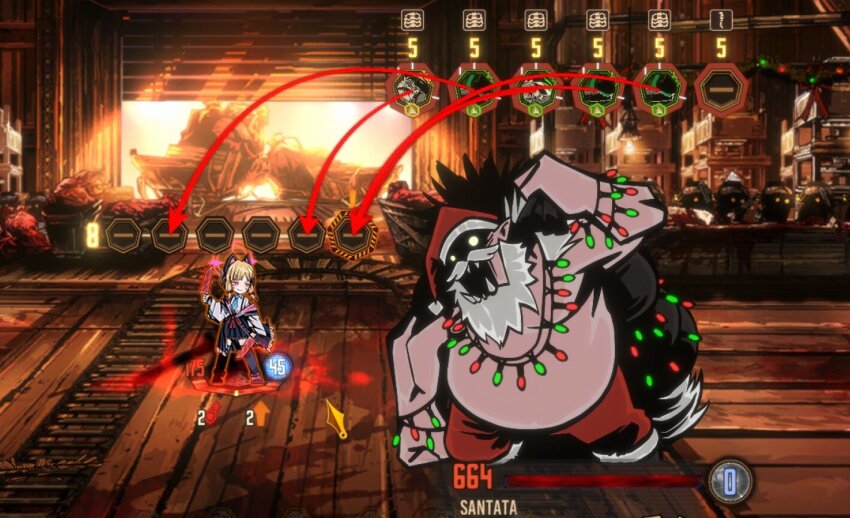 1girl, black_skirt, black_thighhighs, blue_archive, collared_shirt, death_momoi_(meme), dual_wielding, game_screenshot_background