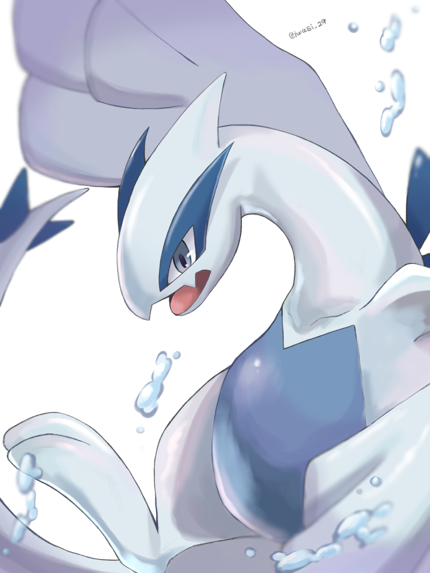 animal_focus, artist_name, colored_skin, commentary_request, fang, gen_2_pokemon, grey_eyes, highres