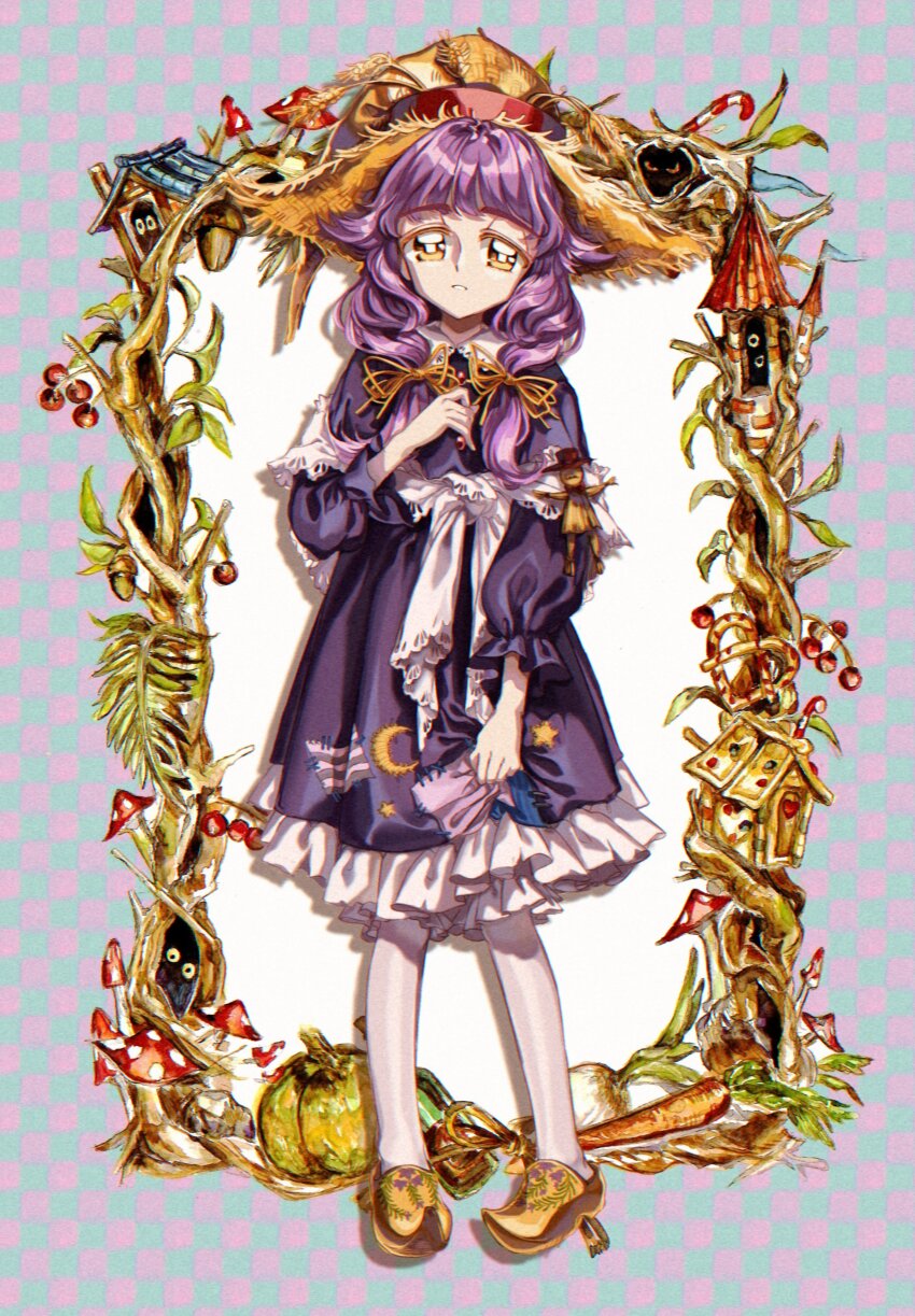 1980s_(style), 1girl, absurdres, clogs, dress, hat, highres, kirame_kirai