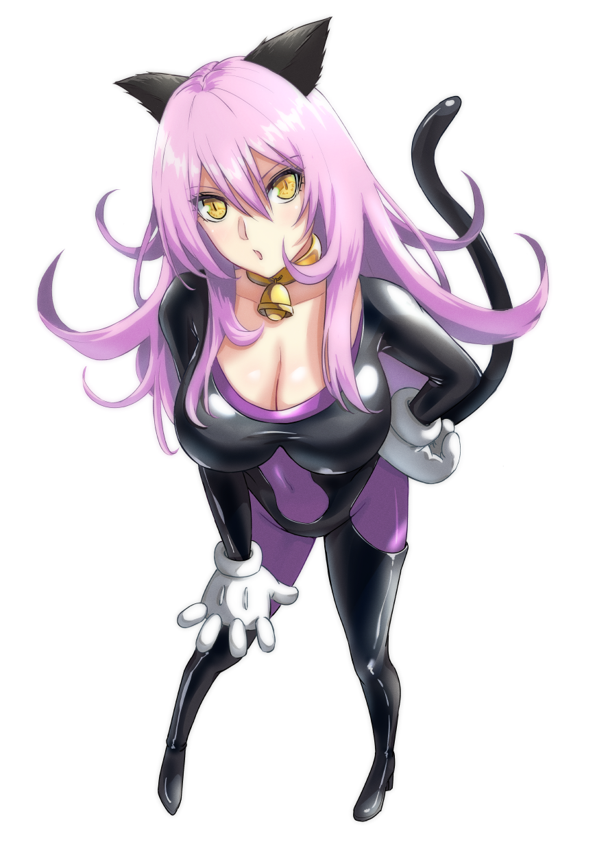 1girl, animal_ears, bodysuit, breasts, cat_ears, cat_girl, cat_tail, claws