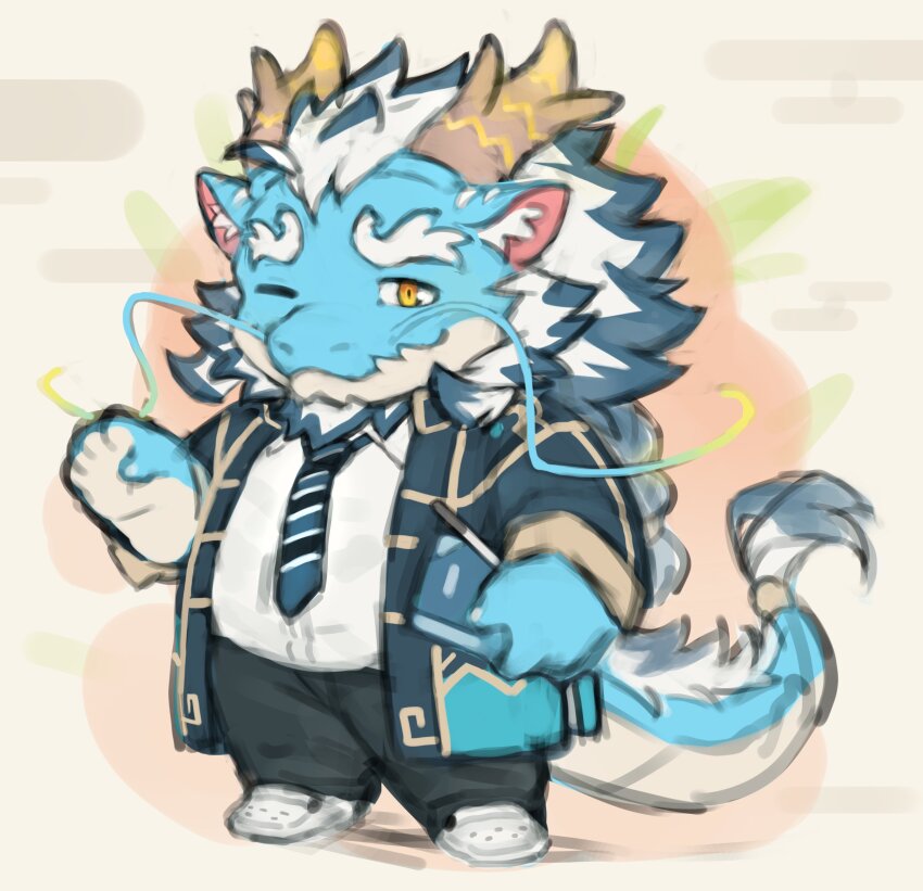 1boy, absurdres, animal_ear_fluff, aqua_hair, aqua_skin, beard, belly, book