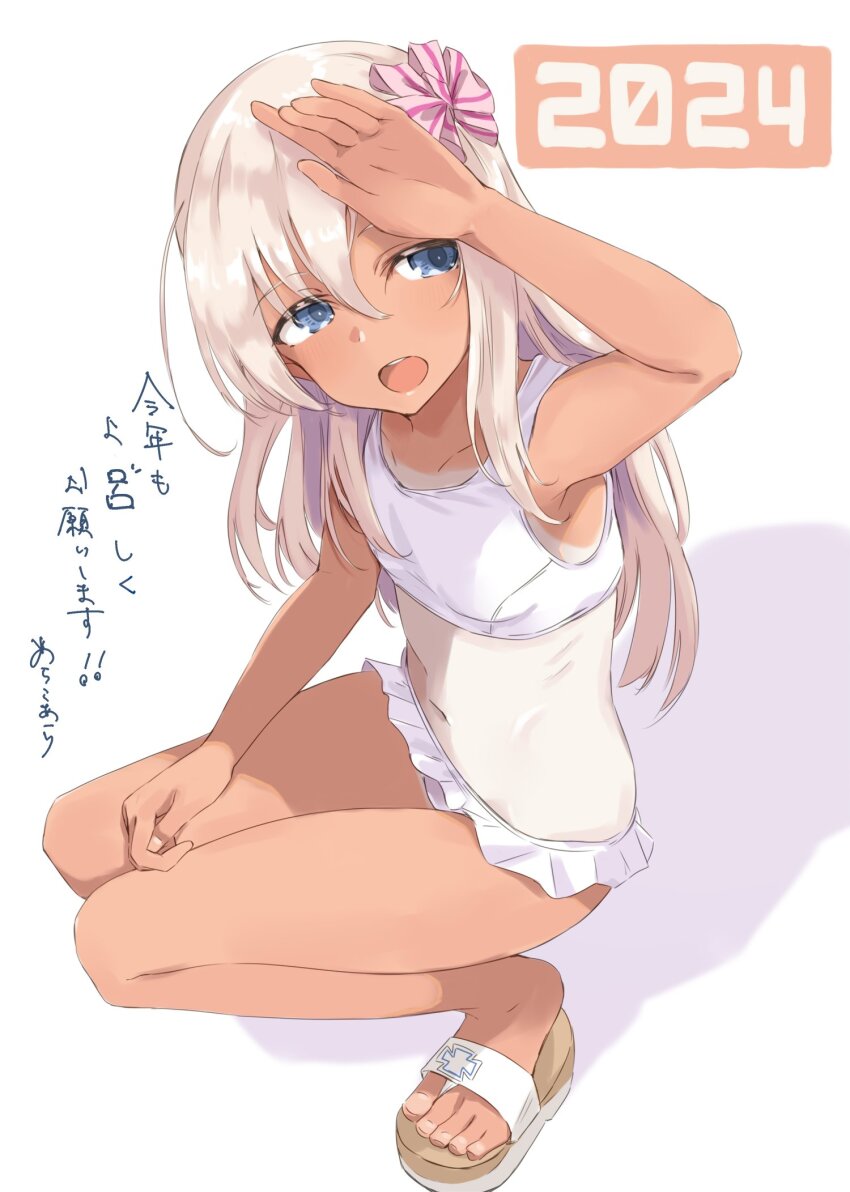 1girl, 2024, alakoala, bare_arms, bare_legs, bare_shoulders, bikini, blonde_hair