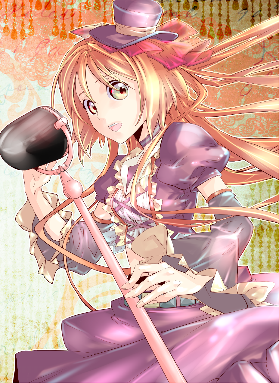 1boy, bad_id, bad_pixiv_id, detached_sleeves, gothic_lolita, green_eyes, hat, highres