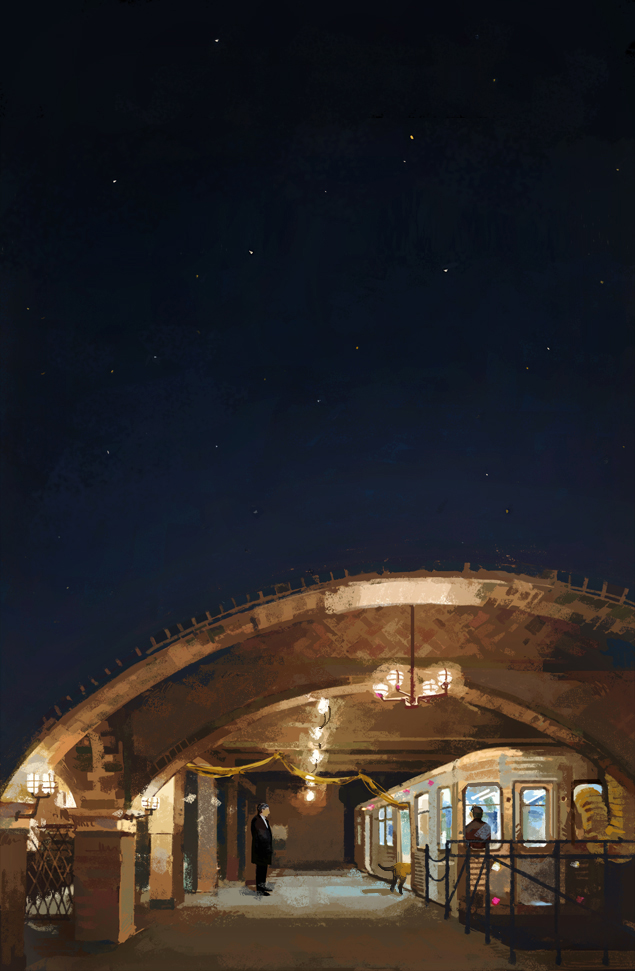 2boys, abandoned, architecture, bear_(person_of_interest), black_hair, black_suit, chive, dog