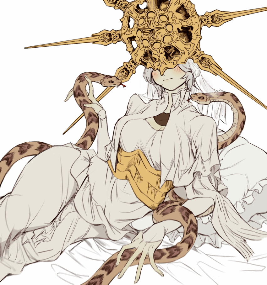 1boy, absurdres, animal, blush, breasts, commentary_request, crossdressing, crossdressing_(mtf)