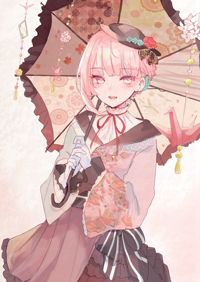 1other, absurdres, akiyama_mizuki, androgynous, asagimu_(tsuktsuk), black_headwear, commentary_request, cowboy_shot