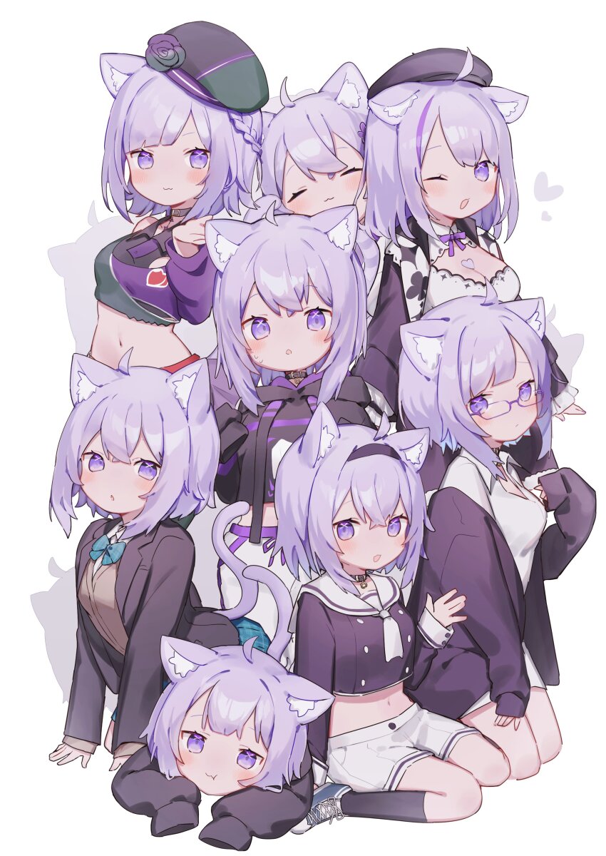 1girl, :3, absurdres, ahoge, animal_ear_fluff, animal_ears, arched_back, beret