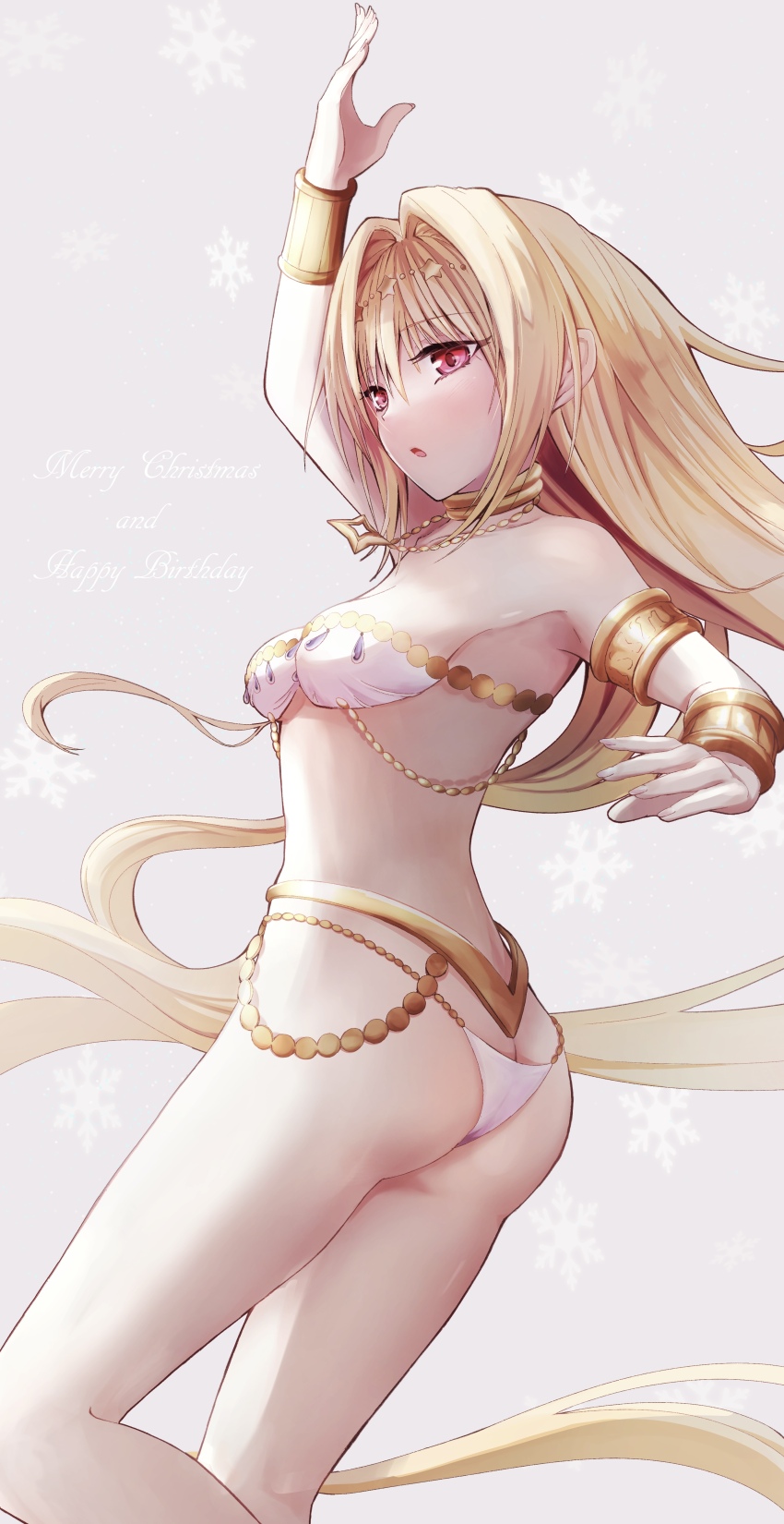 1girl, absurdres, alternate_costume, arabian_clothes, arm_up, ass, bare_shoulders, belly_dancing