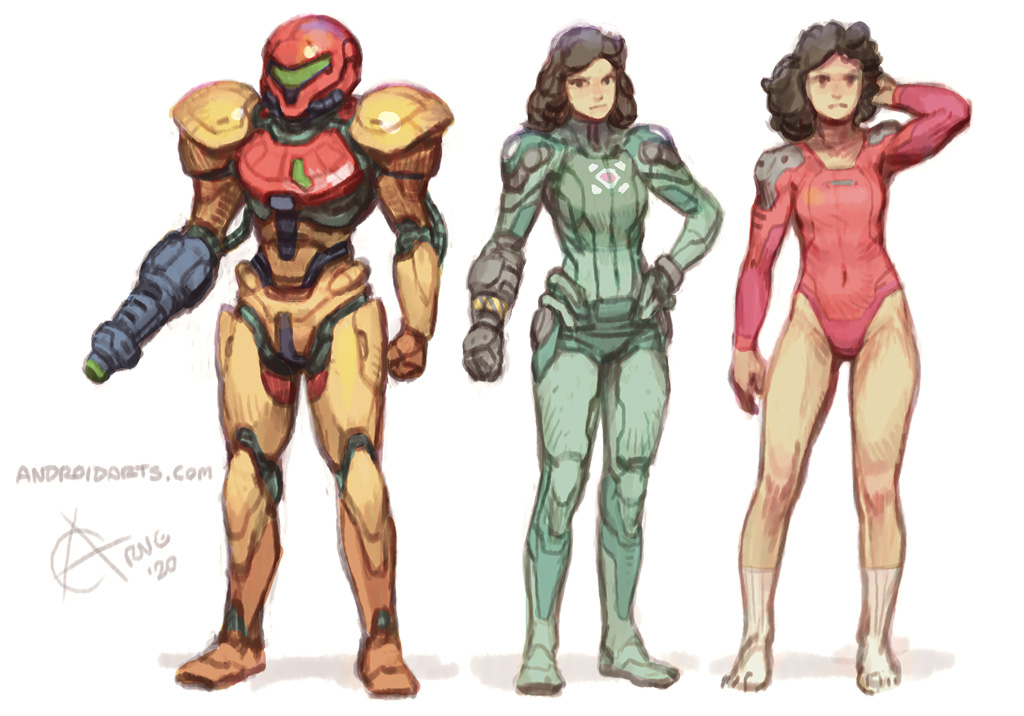 1girl, adapted_costume, alternate_color, alternate_costume, alternate_hairstyle, armor, arne_(android_arts), artist_name