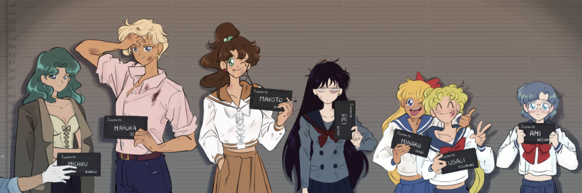 ^_^, absurdres, aino_minako, bishoujo_senshi_sailor_moon, blonde_hair, blue_eyes, blue_hair, blue_pants