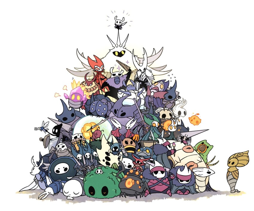 6+boys, 6+girls, 6+others, armor, arthropod_boy, arthropod_girl, beast_(god_tamer)_(hollow_knight), bee