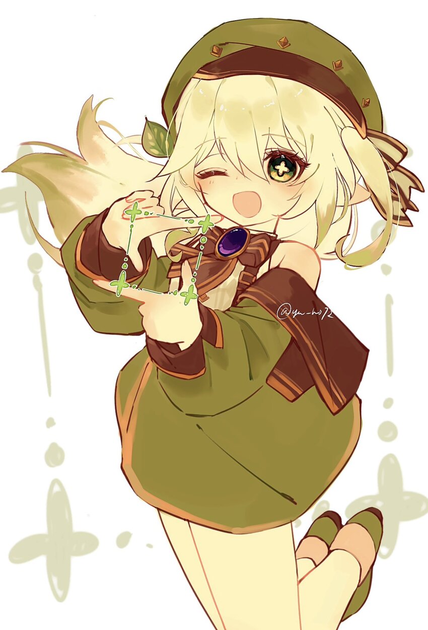 1girl, alternate_color, artist_name, bow, newsboy_cap, charlotte_(genshin_impact), charlotte_(genshin_impact)_(cosplay), cosplay