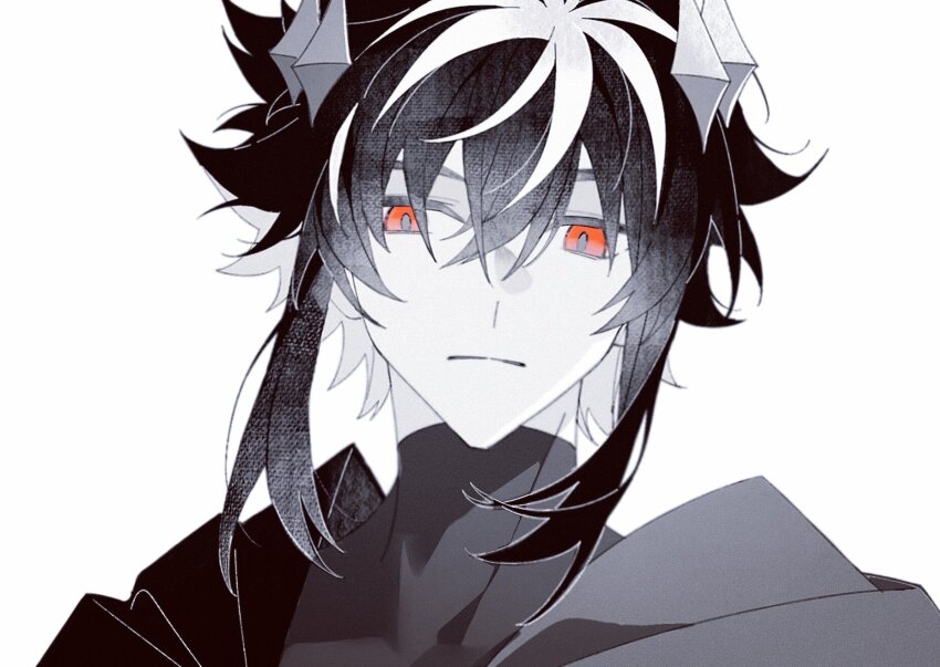 1boy, armor, charlemagne_(fate), charlemagne_(third_ascension)_(fate), closed_mouth, disdain, expressionless, fate/grand_order