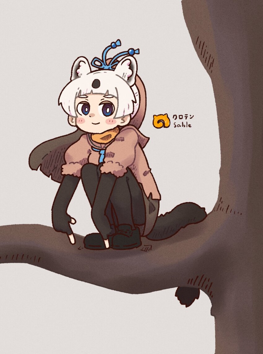 1girl, animal_ears, black_eyes, black_shoes, brown_hair, elbow_gloves, extra_ears, gloves