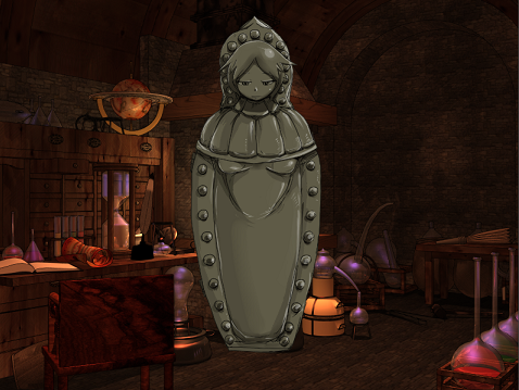 game_cg, iron_maiden, iron_maiden_(mon-musu_quest!), kenkou_cross, lowres, mon-musu_quest!, monster_girl, no_humans