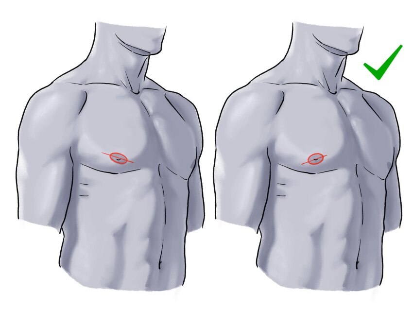 1boy, abs, adam's_apple, anatomy, cropped_torso, faceless, faceless_male, highres, how_to, katou_kouta, male_focus, navel, nipples, nude, original, pectorals, toned, toned_male