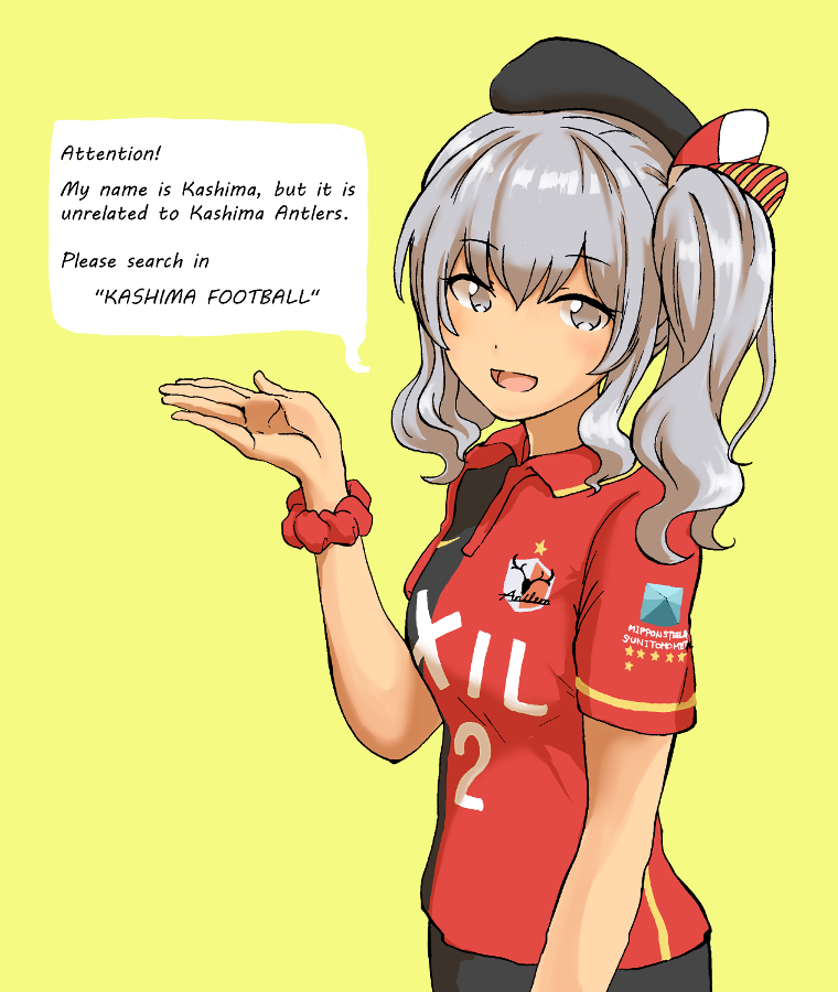 1girl, :d, beckoning, beret, black_hat, black_shirt, black_shorts, bow