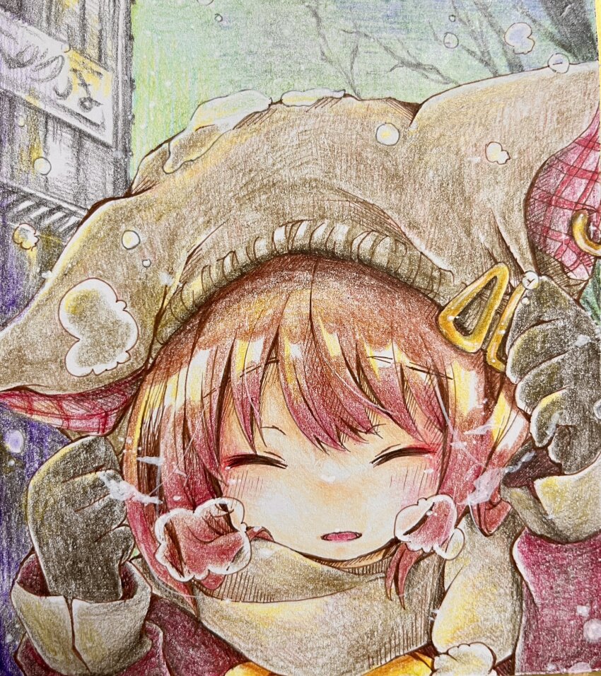 1girl, alternate_costume, alternate_headwear, animal_ear_headwear, animal_ear_piercing, animal_ears, black_gloves, blush