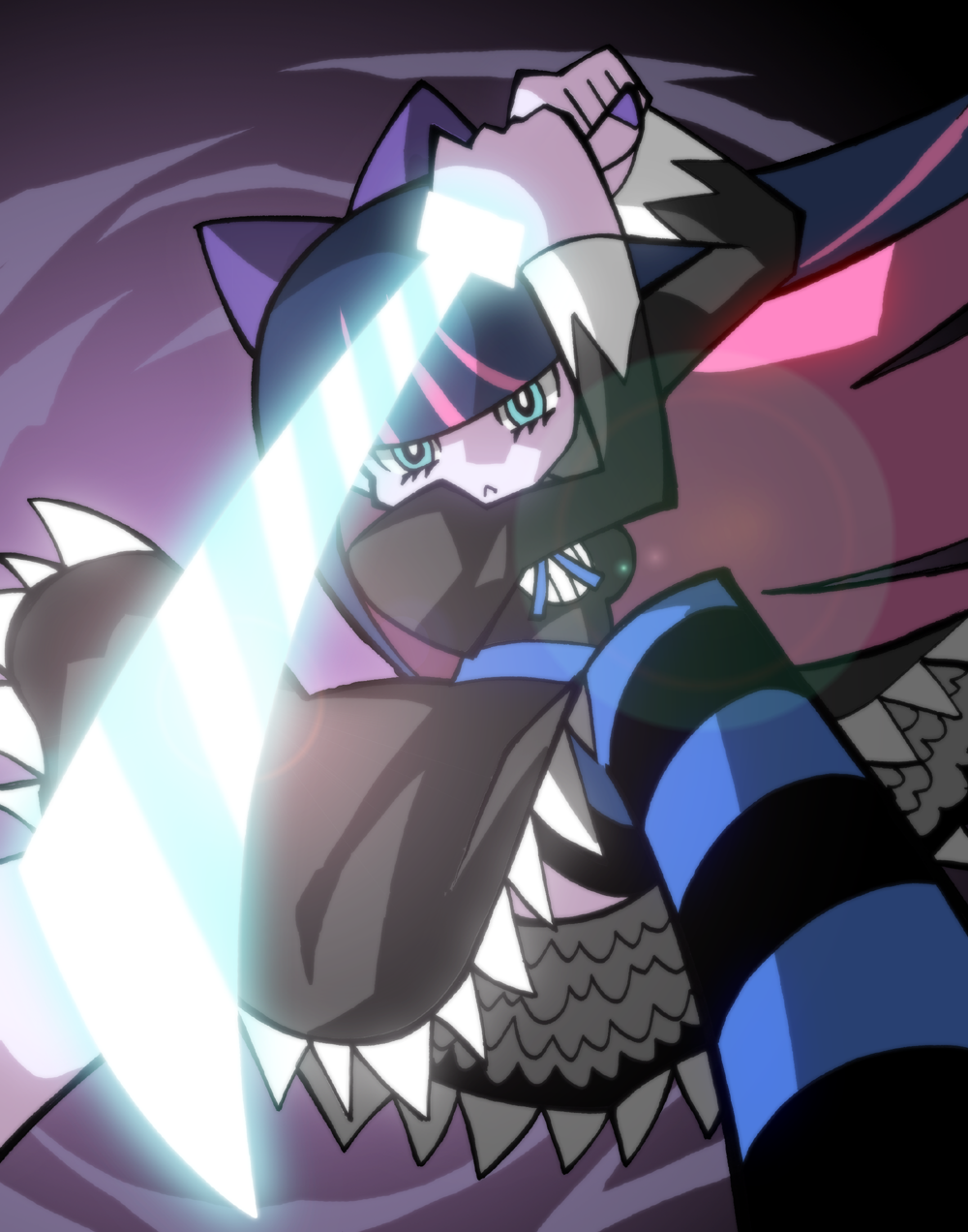 10s, 1girl, :<, blue_hair, bow, colored_inner_hair, dress, female_focus