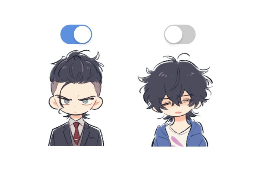 1boy, black_hair, blue_eyes, buddy_daddies, formal_clothes, hair_between_eyes, hair_pulled_back, jacket