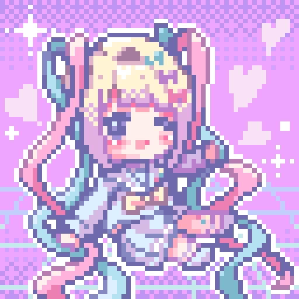 1girl, blonde_hair, blue_eyes, blue_hair, blue_serafuku, blue_shirt, blue_skirt, chibi