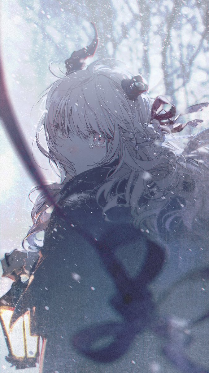 1other, akiyama_mizuki, androgynous, black_cloak, blurry, boku_no_ashiato_kimi_no_yukusaki_(project_sekai), braid, broken_horn