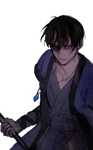 1boy, akatsuki_no_yona, bad_id, bad_twitter_id, black_hair, commentary_request, hair_between_eyes, hak_(akatsuki_no_yona)