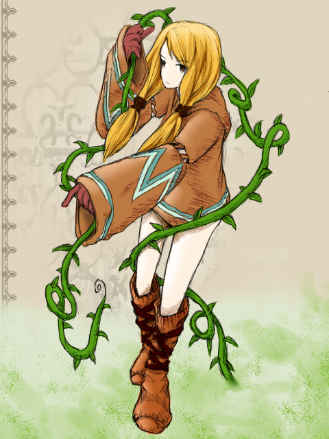 1girl, agga, blonde_hair, boots, brown_eyes, female_focus, final_fantasy, final_fantasy_tactics