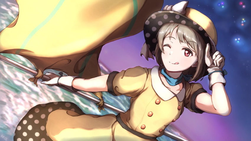 1girl, bag1945, brown_hair, highres, looking_at_viewer, love_live!, love_live!_nijigasaki_high_school_idol_club, medium_hair