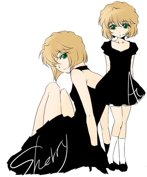 brown_hair, dress, haibara_ai, meitantei_conan, miyano_shiho, short_hair