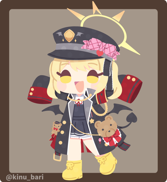 1girl, :d, armband, arms_up, black_coat, black_dress, black_hat, black_ribbon