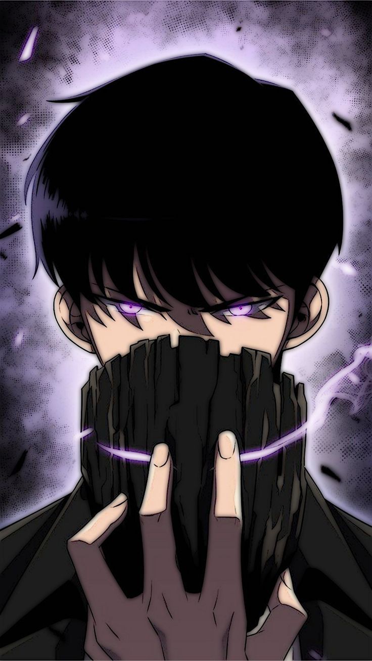 1boy, aura, black_hair, black_shirt, hand_up, highres, kang_jinhyuk, long_hair