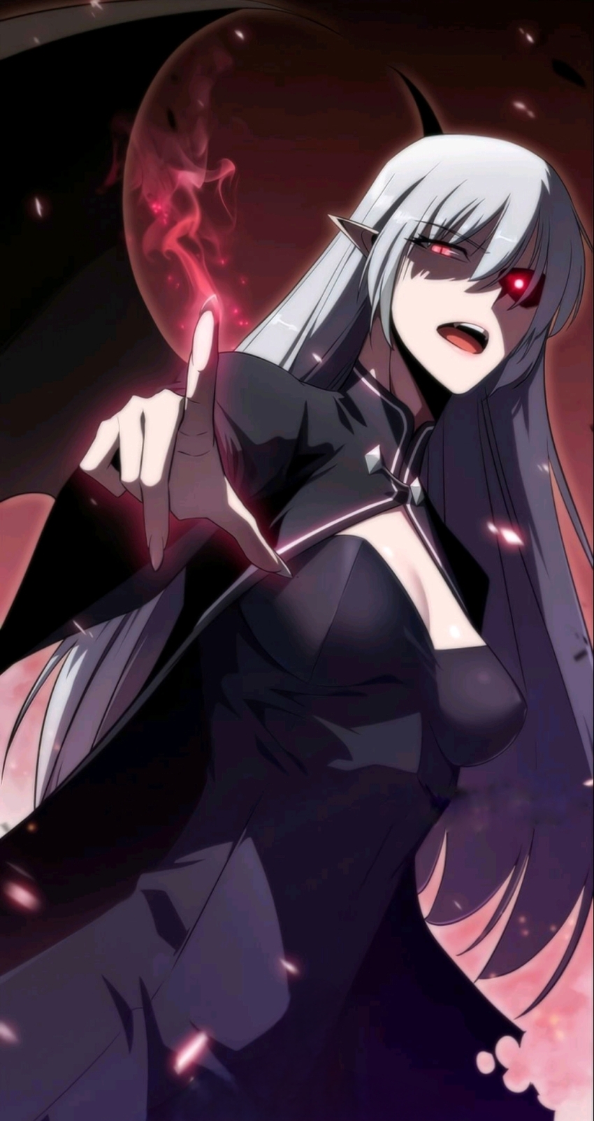 1girl, alice_von_ataraxia, black_dress, black_jacket, dress, hand_up, highres, jacket