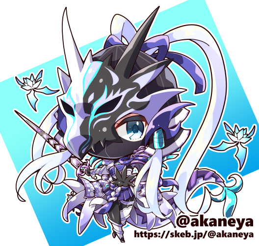 akaneya, armor, black_bodysuit, blue_background, blue_eyes, bodysuit, bug, butterfly